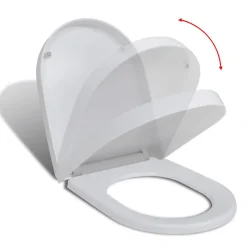 Vidaxl Abattant WC à fermeture en douceur Libération rapide Carré* Abattant Wc