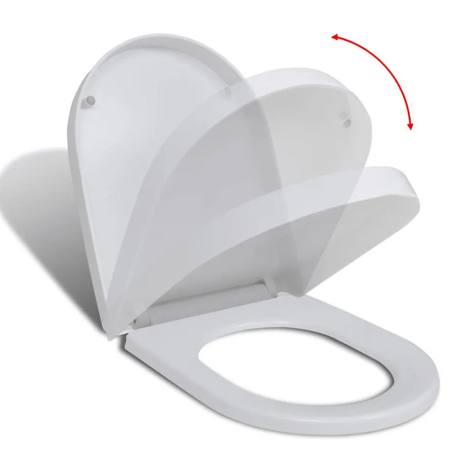 Vidaxl Abattant WC à fermeture en douceur Libération rapide Carré* Abattant Wc