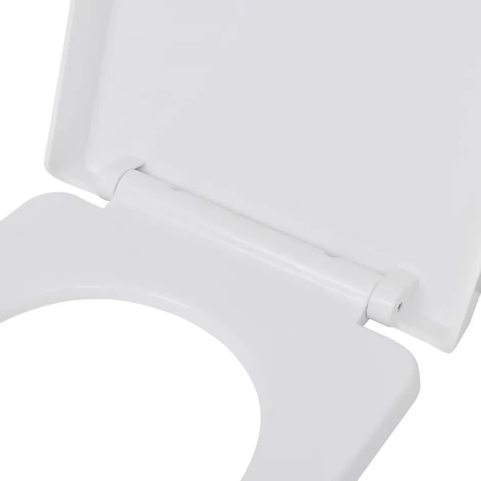 Vidaxl Abattant WC à fermeture en douceur Libération rapide Carré* Abattant Wc