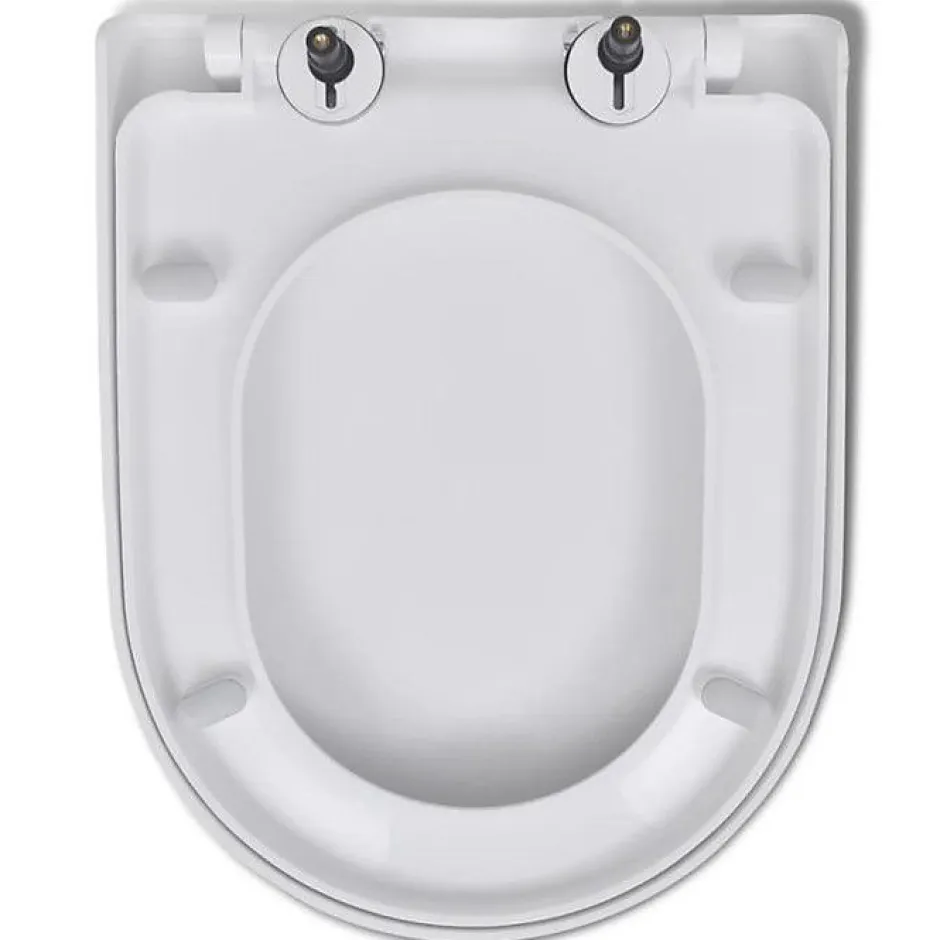 Vidaxl Abattant WC à fermeture en douceur Libération rapide Carré* Abattant Wc