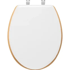 5Five Abattant WC à fermeture silencieuse blanc et aspect bois, Modern* Abattant Wc