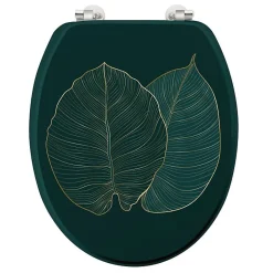 Douceur D'Intérieur Abattant WC 37.5 x 46 cm en MDF imprimé Jade