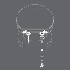 Douceur D'Intérieur Abattant WC 37.5 x 46 cm en MDF imprimé Jade