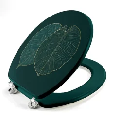 Douceur D'Intérieur Abattant WC 37.5 x 46 cm en MDF imprimé Jade