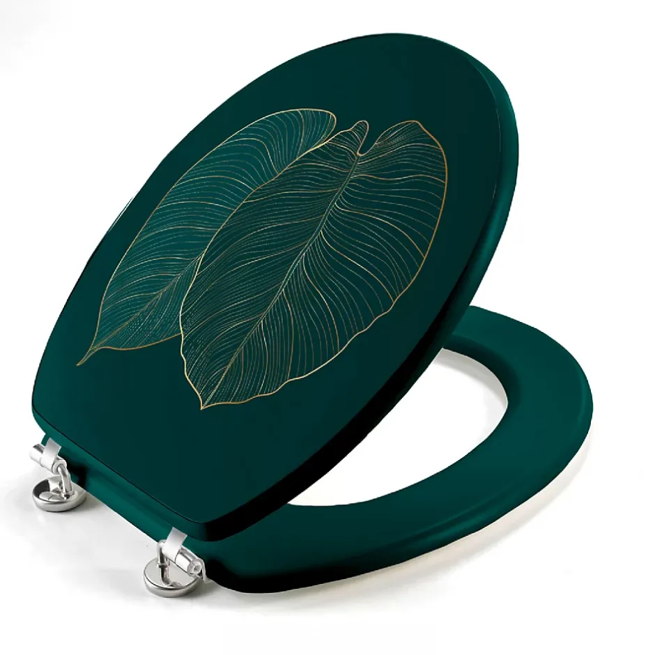 Douceur D'Intérieur Abattant WC 37.5 x 46 cm en MDF imprimé Jade