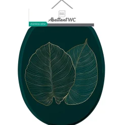 Douceur D'Intérieur Abattant WC 37.5 x 46 cm en MDF imprimé Jade
