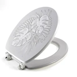 Douceur D'Intérieur Abattant wc aux impressions tropicales (37x47 cm - Gris)* Abattant Wc