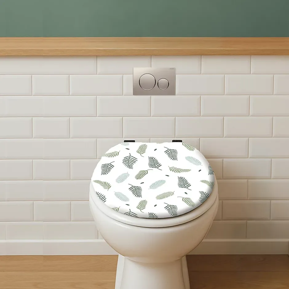 Levasseur Abattant WC avec frein de chute, coloris vert, Garden