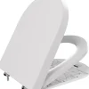 Anycée Max Abattant WC avec Système d'abaissement Automatique en Duroplast, ANYCEE MAX Couvercle de Toilette, en Forme de D