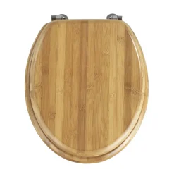 Wenko Abattant WC Bambou - Fixation métallique* Abattant Wc