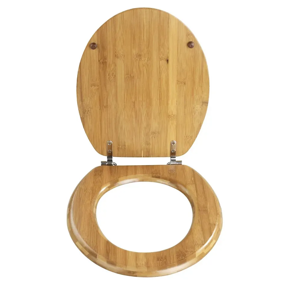 Wenko Abattant WC Bambou - Fixation métallique* Abattant Wc