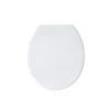 MSV Abattant wc Blanc Charnières Inox
