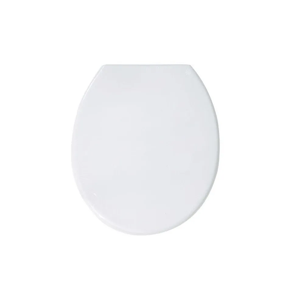 MSV Abattant wc Blanc Charnières Inox