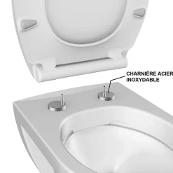 Bemis Abattant WC blanc brillant Slim