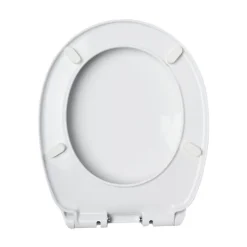 Planète Bain Abattant WC blanc de forme ovale en Polypropylène avec fermeture ralentie, réglable et déclipsable - NF - Océan* Abattant Wc
