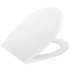 Planète Bain Abattant WC blanc de forme ovale en Polypropylène - Delfi* Abattant Wc