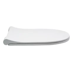 Planète Bain Abattant WC blanc de forme droite en duroplast antibactérien avec fermeture ralentie, réglable et déclipsable - Samara