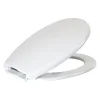 Planète Bain Abattant WC blanc de forme ovale en Polypropylène avec fixations réglables - NF - Océan* Abattant Wc