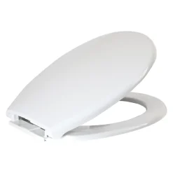 Planète Bain Abattant WC blanc de forme ovale en Polypropylène avec fixations réglables - NF - Océan* Abattant Wc