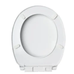 Planète Bain Abattant WC blanc de forme ovale en Polypropylène avec fixations réglables - NF - Océan* Abattant Wc