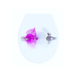 MSV Abattant wc BORNEO Blanc Rose Charnières PS* Abattant Wc