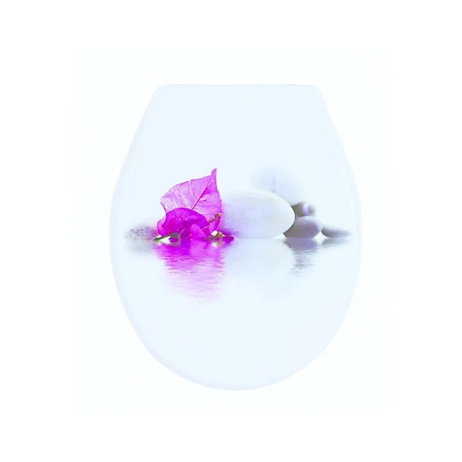 MSV Abattant wc BORNEO Blanc Rose Charnières PS* Abattant Wc