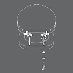 Douceur D'Intérieur Abattant wc charnieres metal 37.5 x 46 cm mdf imprime kelly Blanc* Abattant Wc
