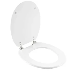 Douceur D'Intérieur Abattant wc charnieres metal 37.5 x 46 cm mdf imprime kelly Blanc* Abattant Wc