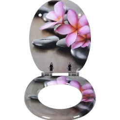 Helloshop26 Abattant WC charnière à fermeture lente bois