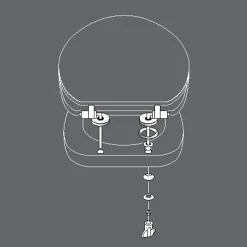 Douceur D'Intérieur Abattant WC charnières métal GINKO* Abattant Wc