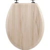 5Five Abattant WC effet bois clair à fermeture standard,