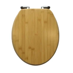 GoodHome Abattant WC en bambou avec frein de chute, Cervia* Abattant Wc