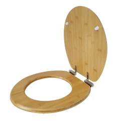 GoodHome Abattant WC en bambou avec frein de chute, Cervia* Abattant Wc