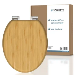 Schütte Abattant WC en Bambou massif BAMBOO avec frein de chute