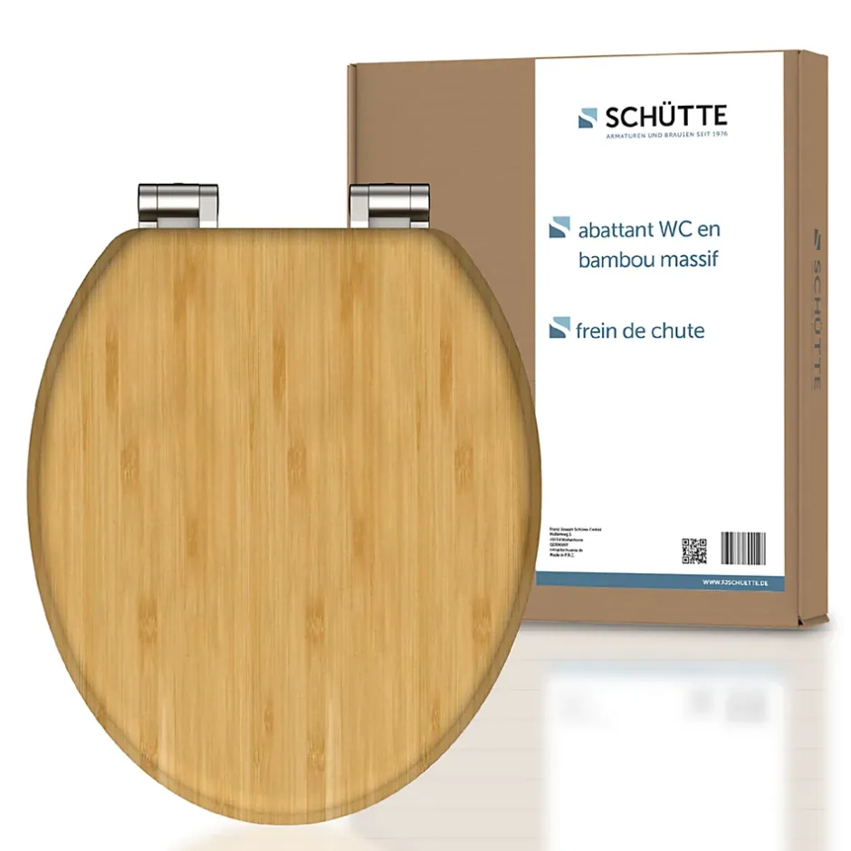 Schütte Abattant WC en Bambou massif BAMBOO avec frein de chute