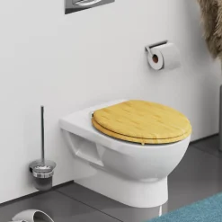 Schütte Abattant WC en Bambou massif BAMBOO avec frein de chute
