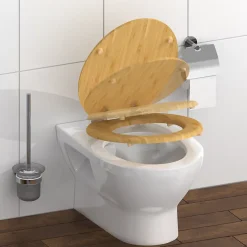 Schütte Abattant WC en Bambou massif BAMBOO avec frein de chute