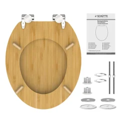 Schütte Abattant WC en Bambou massif BAMBOO avec frein de chute