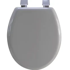Autres Abattant wc en bois compresse HDF uni taupe Charnieres plastique Siege de toilette universel