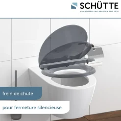 Schütte Abattant WC en duroplast ANTHRAZIT avec frein de chute Anthracite