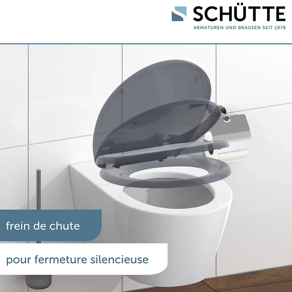 Schütte Abattant WC en duroplast ANTHRAZIT avec frein de chute Anthracite