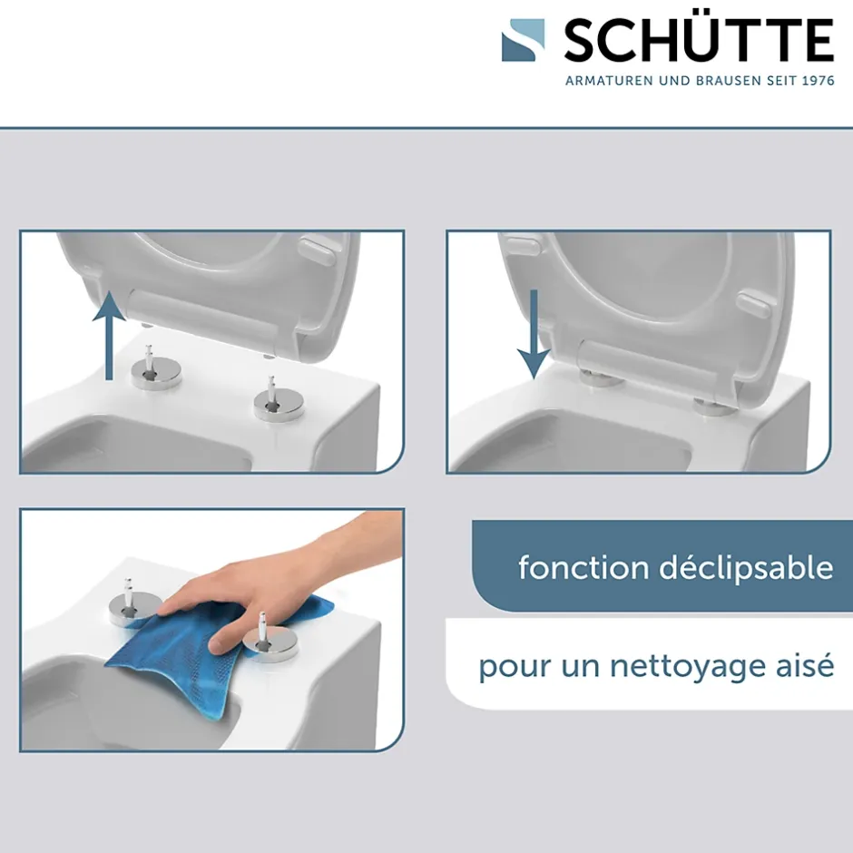 Schütte Abattant WC en duroplast ANTHRAZIT avec frein de chute Anthracite