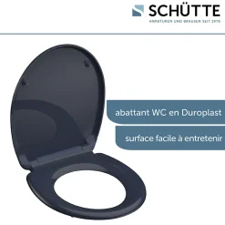Schütte Abattant WC en duroplast ANTHRAZIT avec frein de chute Anthracite