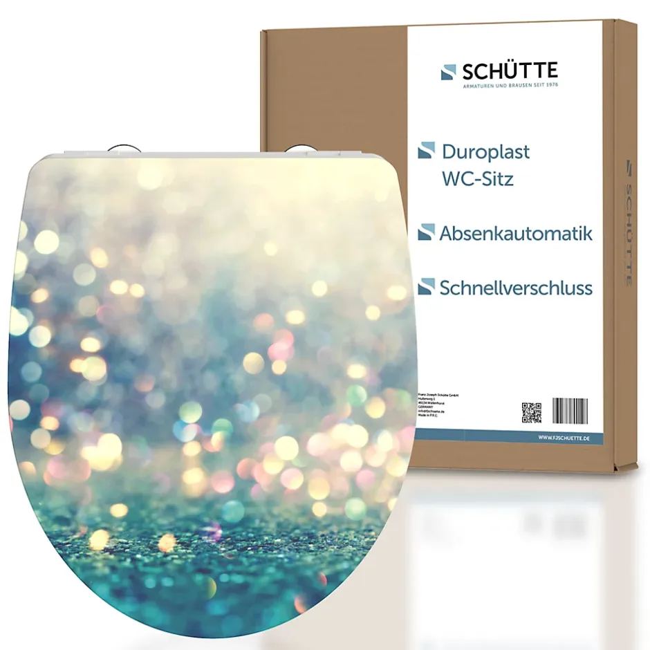 Schütte Abattant WC en duroplast gloss MAGIC LIGHT avec frein de chute Turquoise