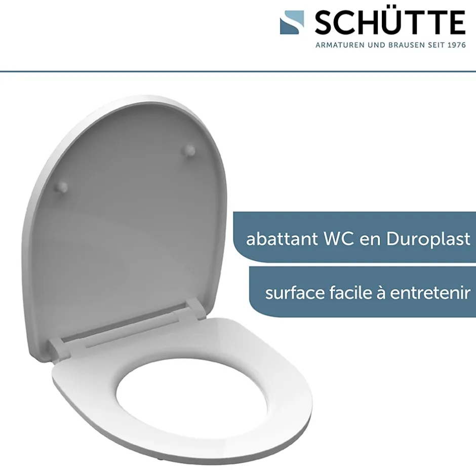 Schütte Abattant WC en duroplast gloss MAGIC LIGHT avec frein de chute Turquoise