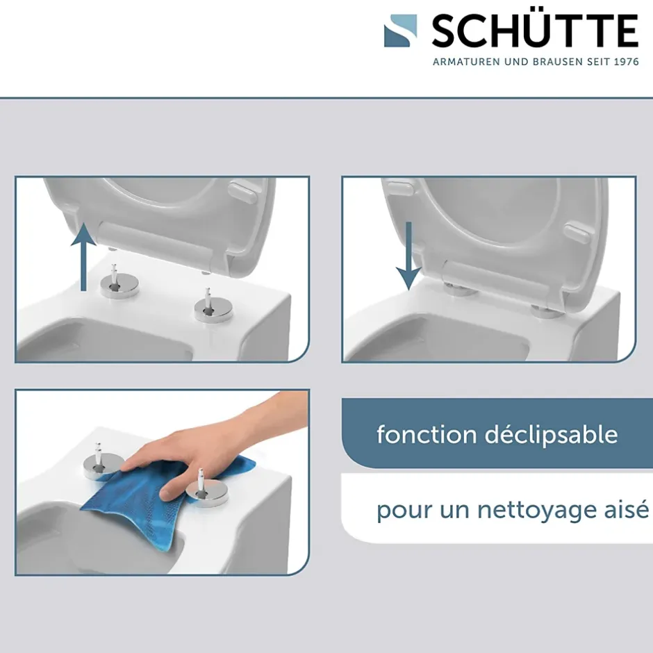 Schütte Abattant WC en duroplast gloss MAGIC LIGHT avec frein de chute Turquoise