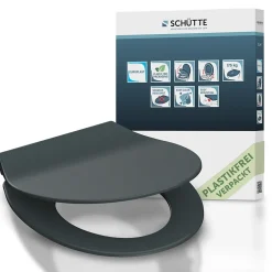 Schütte Abattant WC extra fin en duroplast SLIM avec frein de chute Anthracite