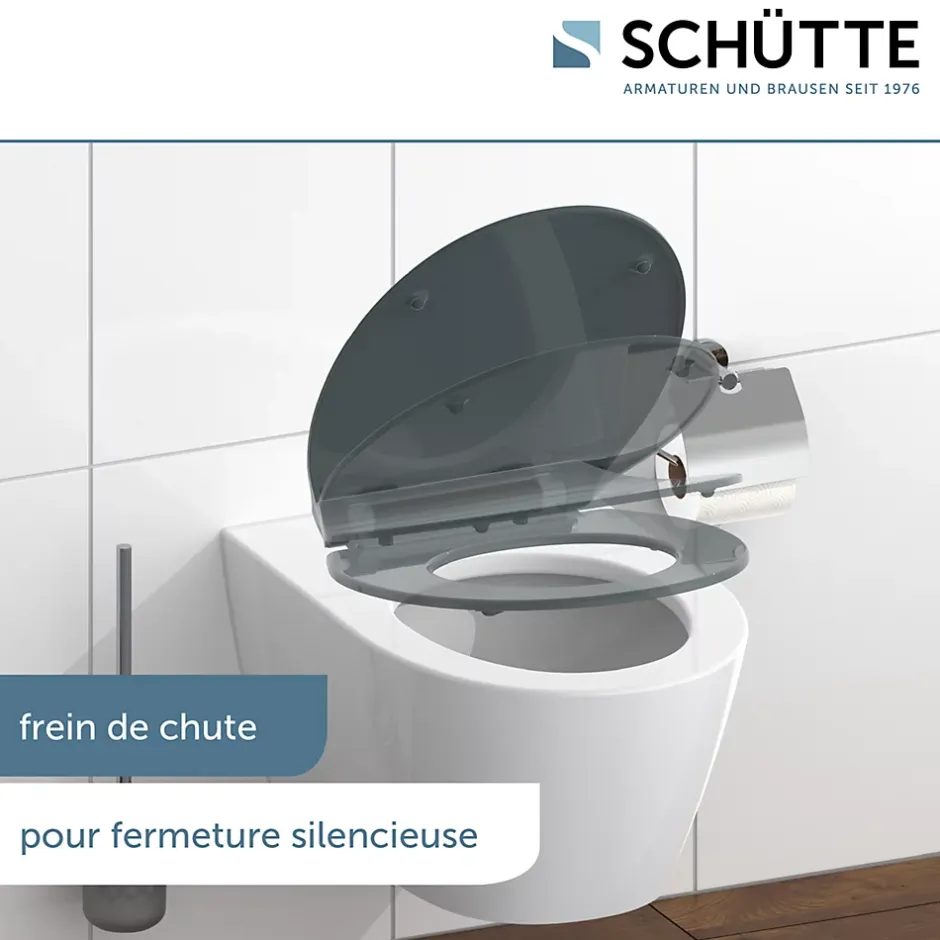 Schütte Abattant WC extra fin en duroplast SLIM avec frein de chute Anthracite