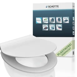 Schütte Abattant WC extra fin en duroplast SLIM avec frein de chute Blanc* Abattant Wc