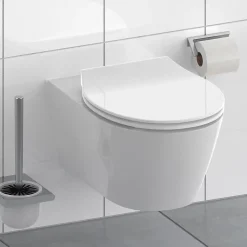 Schütte Abattant WC extra fin en duroplast SLIM avec frein de chute Blanc* Abattant Wc